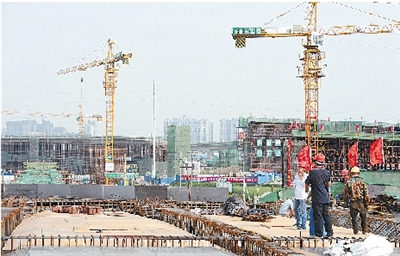 郑州西三环航海路立交建设已过半