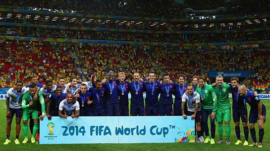 世界杯-荷兰3-0胜巴西夺季军
