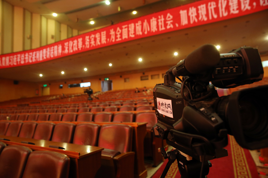 大象融媒现场直播设备架设基本完成。
