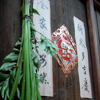 端午节挂菖蒲做艾糕吃粽子