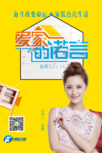 河南卫视打造的大型家装生活节目《爱家的诺言》海报