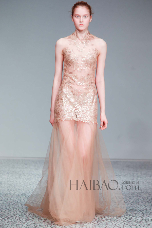 薄纱透视婚纱浪漫提花如冬日纯美雪景