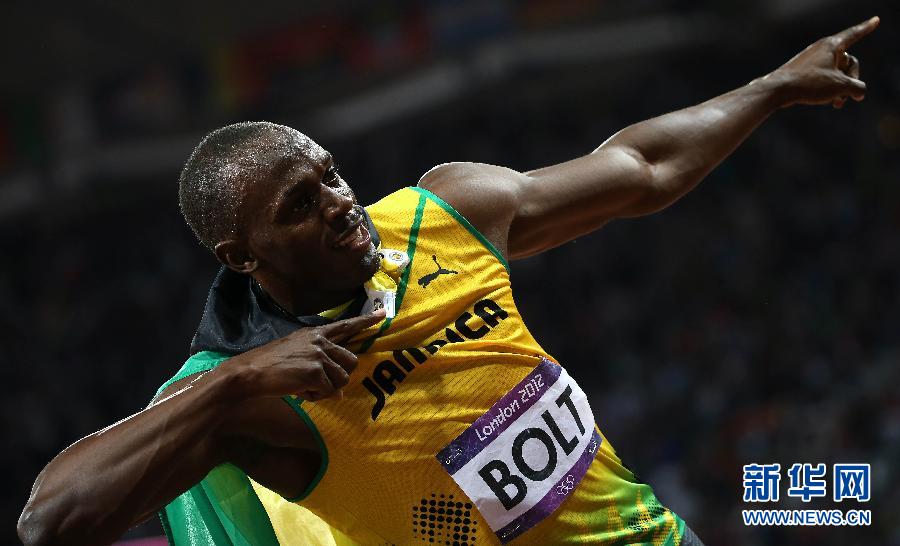 博尔特卫冕男子100米奥运金牌