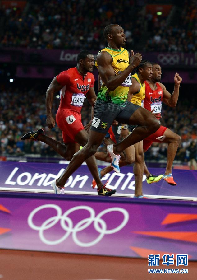 博尔特卫冕男子100米奥运金牌
